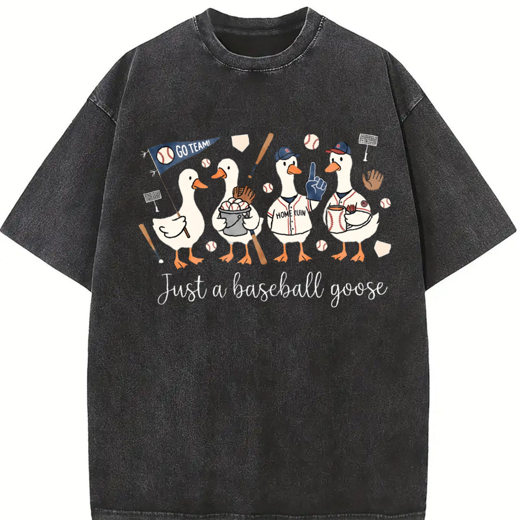 Just A Baseball Goose Vintage Washed T-Shirt product image 2