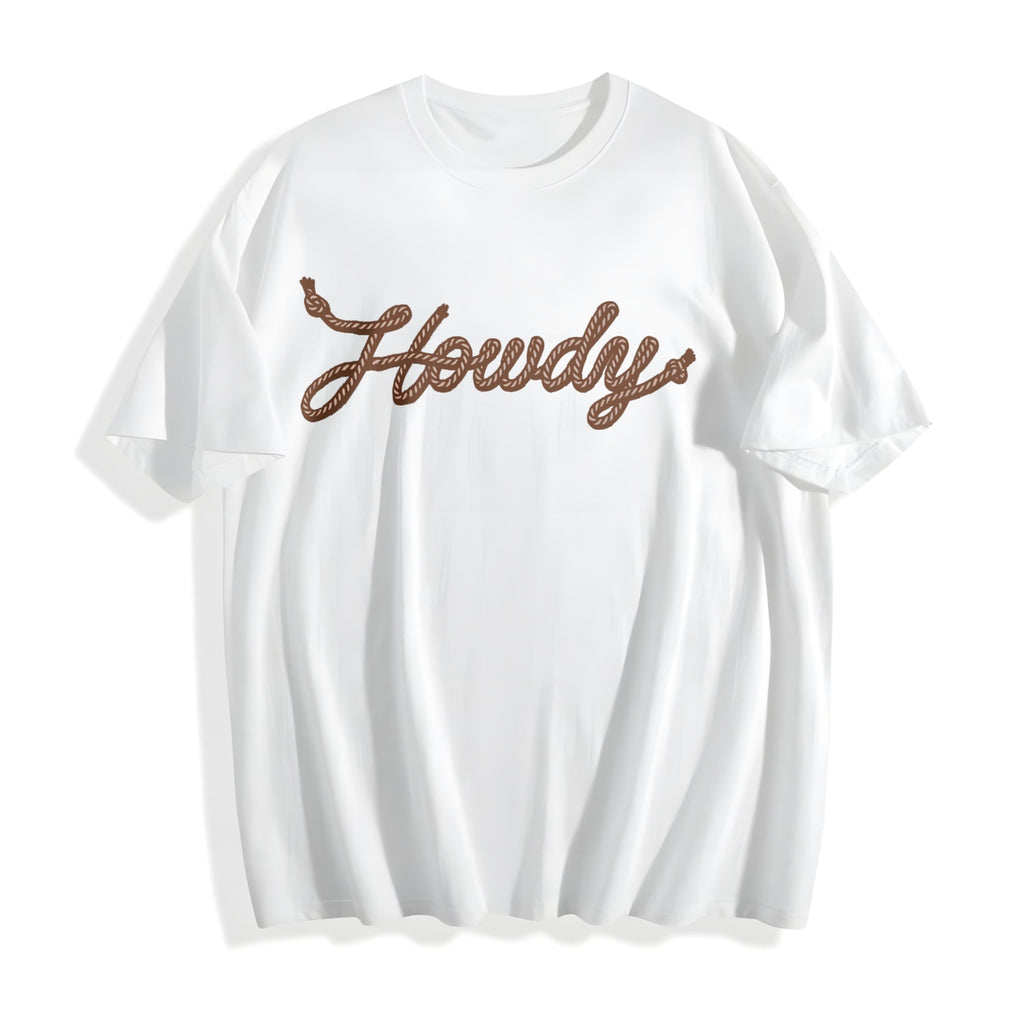 Howdy Rope Script Cotton T-Shirt product image 2
