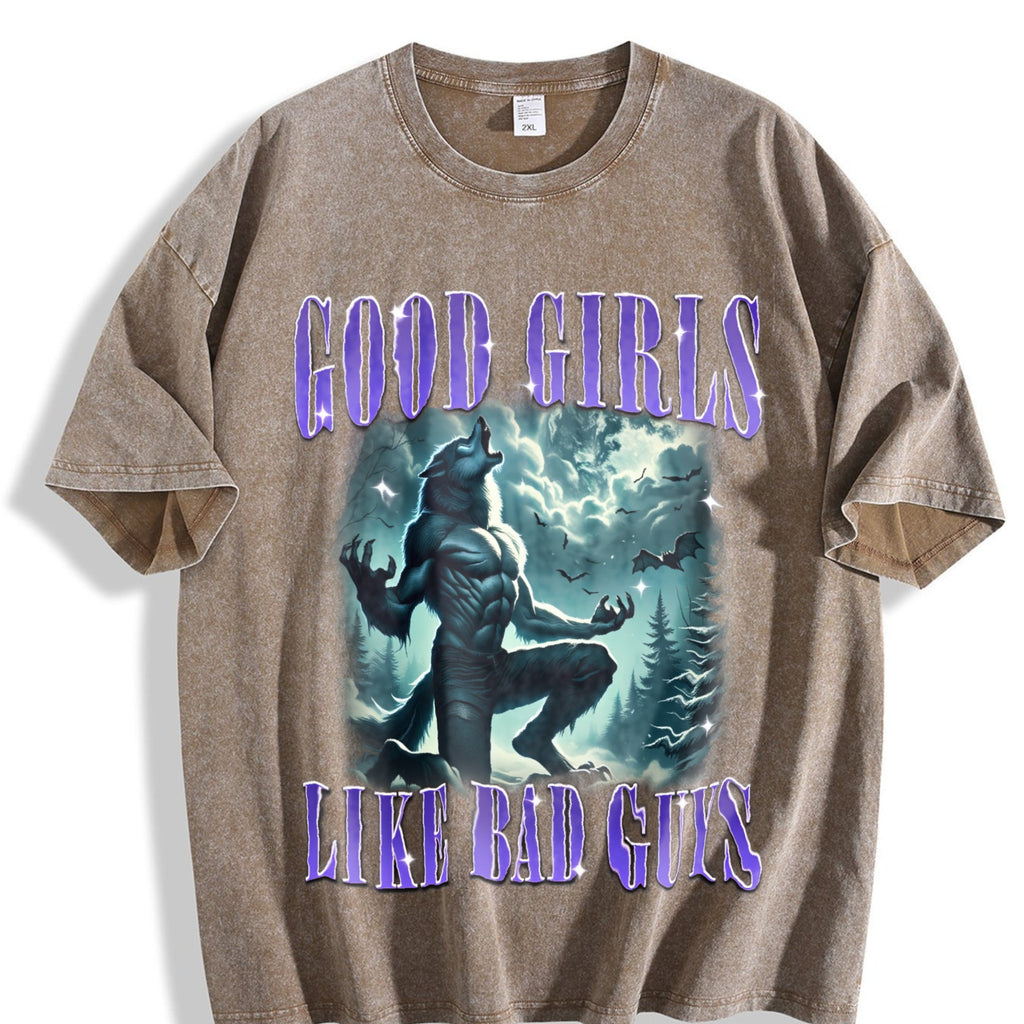 Good Girls Like Bad Guys 90s Vintage Washed T-Shirt product image 3