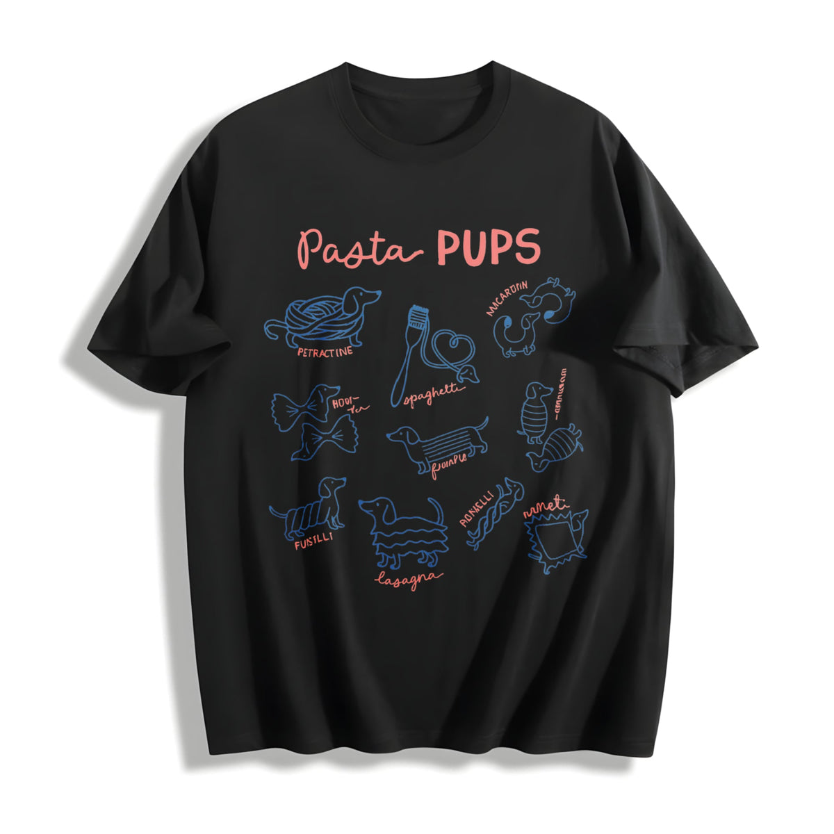 Funny Pasta Dachshund Cotton T-Shirt product image 1