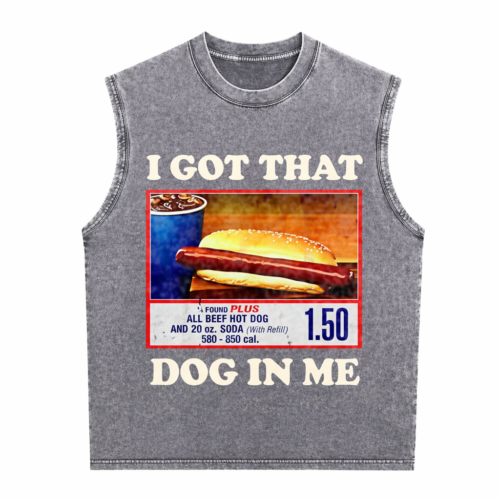 I Got That Dog In Me Funny Combo 4th Of July Meme Men's Washed Tank Top