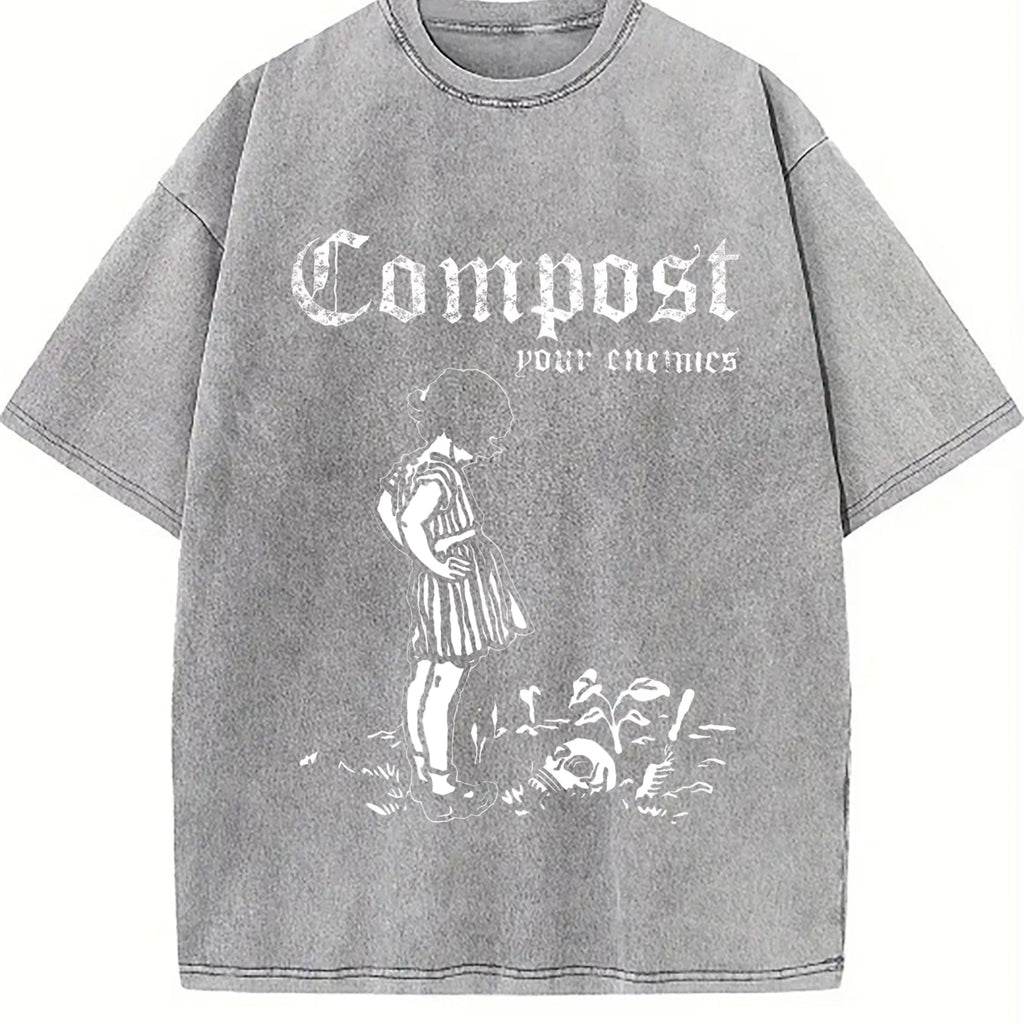 Compost Your Enemies Skeleton Vintage Washed T-Shirt product image 4