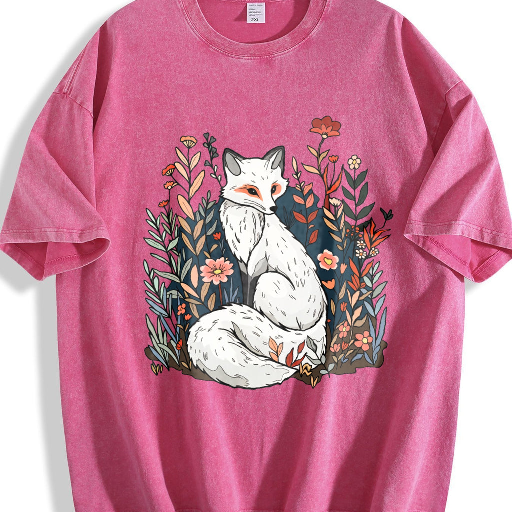 Luokeren Floral Fox - -inspired Vintage Washed T-Shirt product image 7