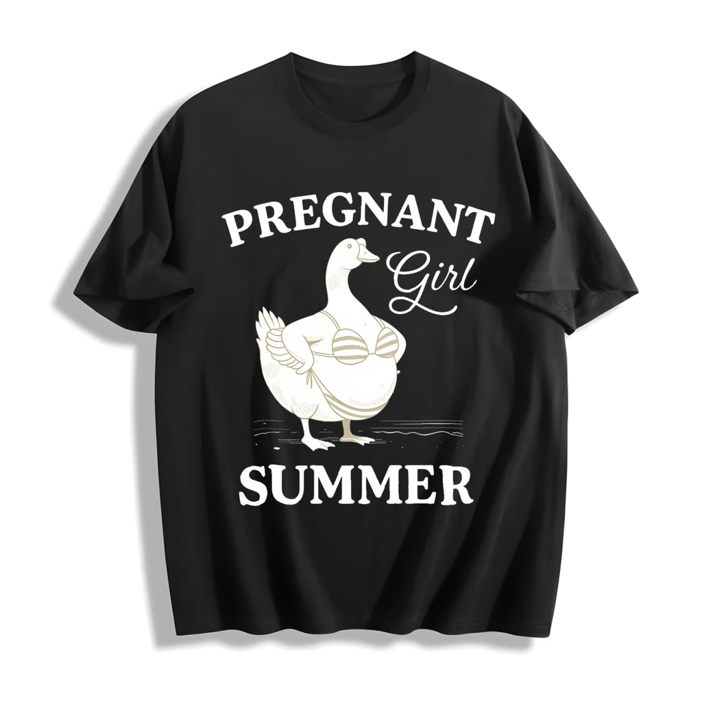Pregnant Girl Summer Bikini Goose Parody Funny Meme Boxy product image 1