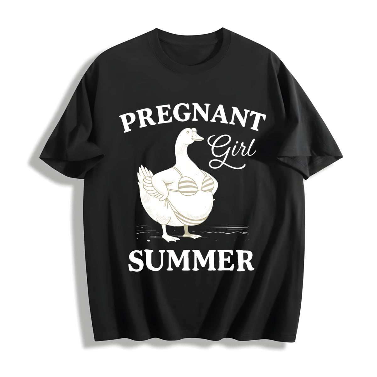 Pregnant Girl Summer Bikini Goose Parody Funny Meme Boxy product image 1
