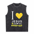 I Love Jesus Jesus Love You Men's Washed Tank Top