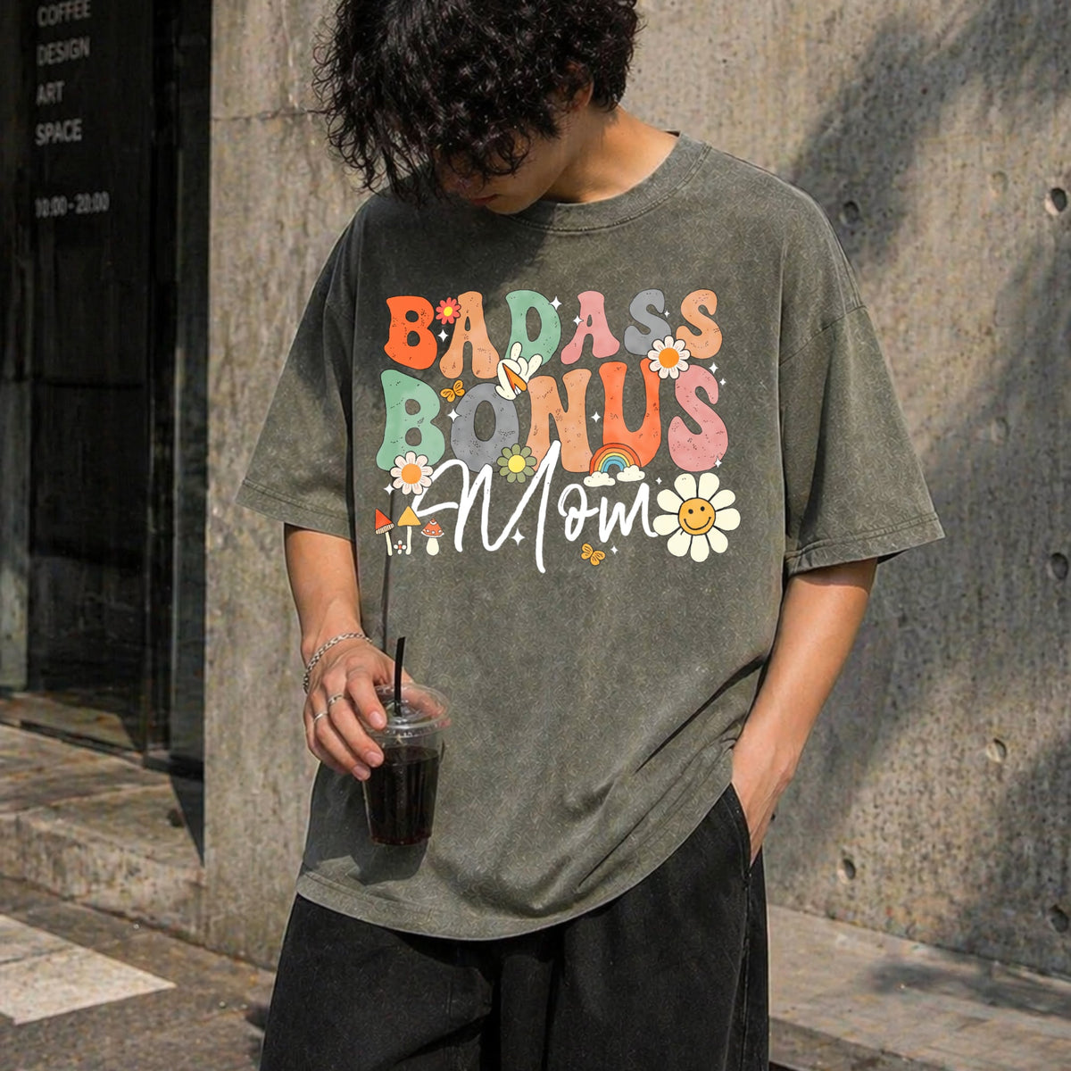 Badass Bonus Mom - Funny Stepmom Vintage Washed T-Shirt product image 4