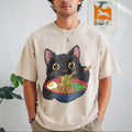 Cat Ramen Vintage Washed T-Shirt product image 1