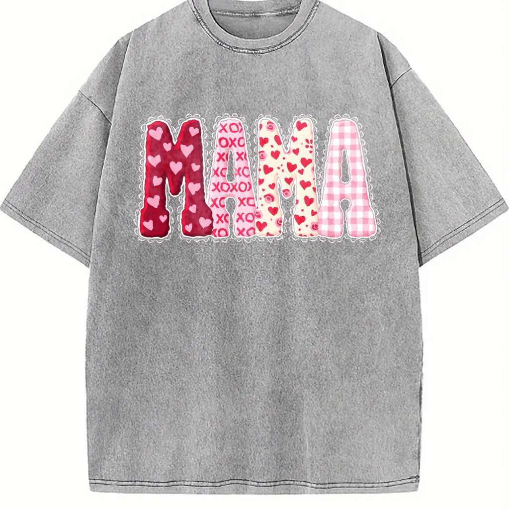Valentines Mama Vintage Washed T-Shirt product image 4