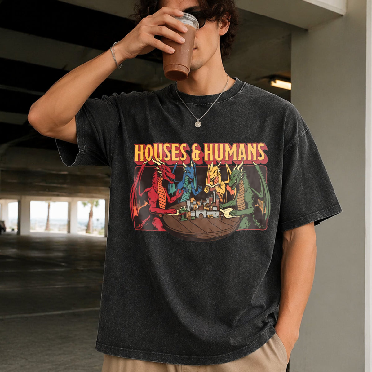 Houses And Humans Vintage Washed T-Shirt product image 2