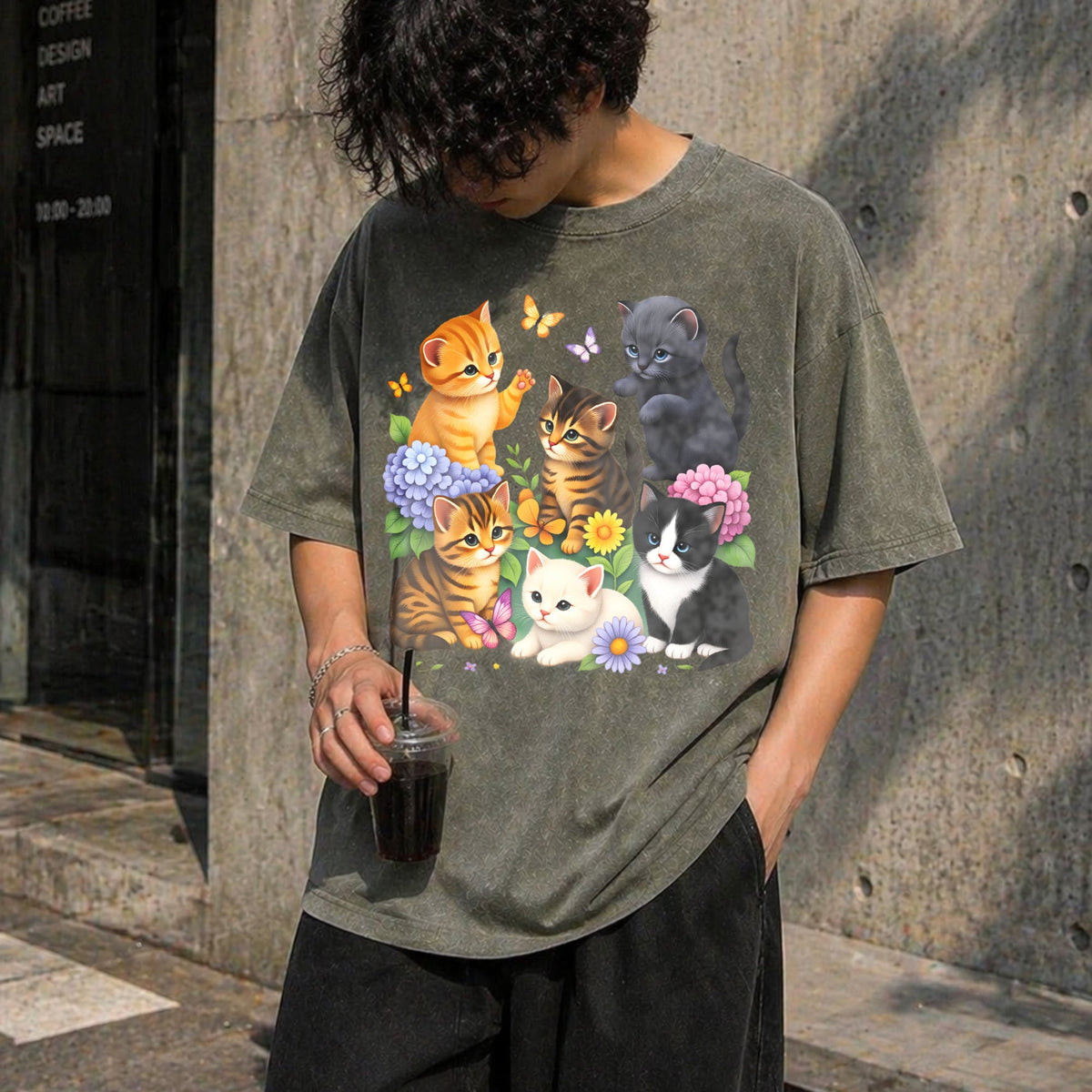 Kitten Vintage Washed T-Shirt product image 4