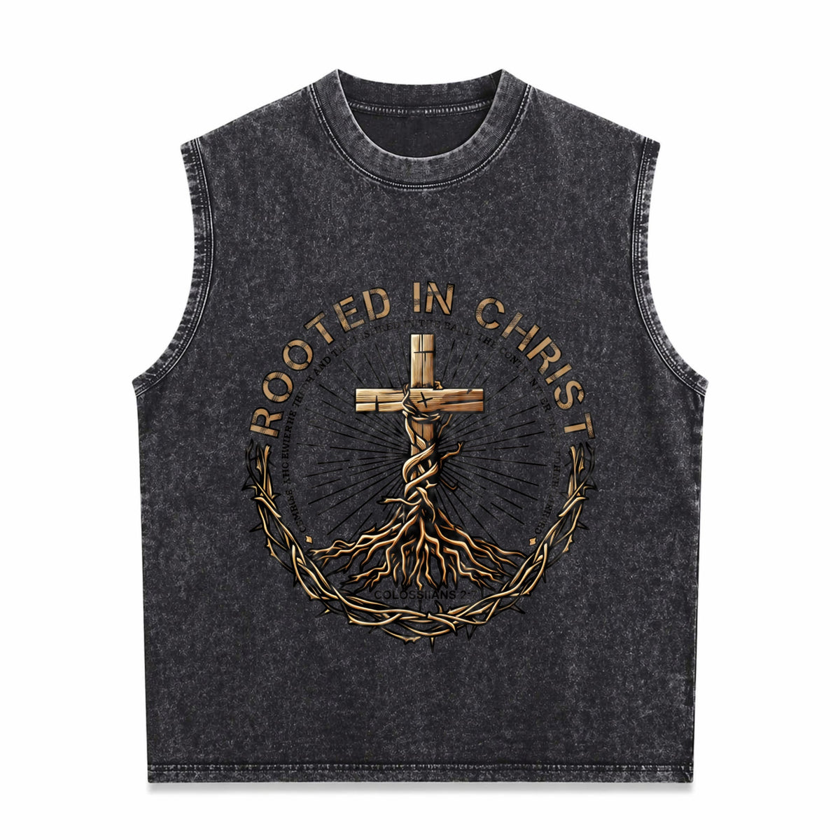 Rooted In Christ Men's Washed Tank Top