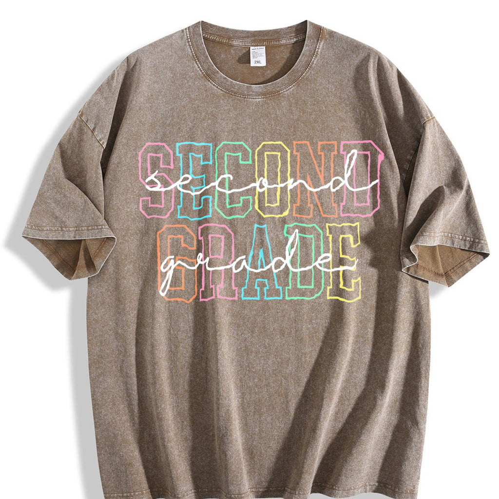 Second Grade Teacher Vintage Washed T-Shirt product image 3