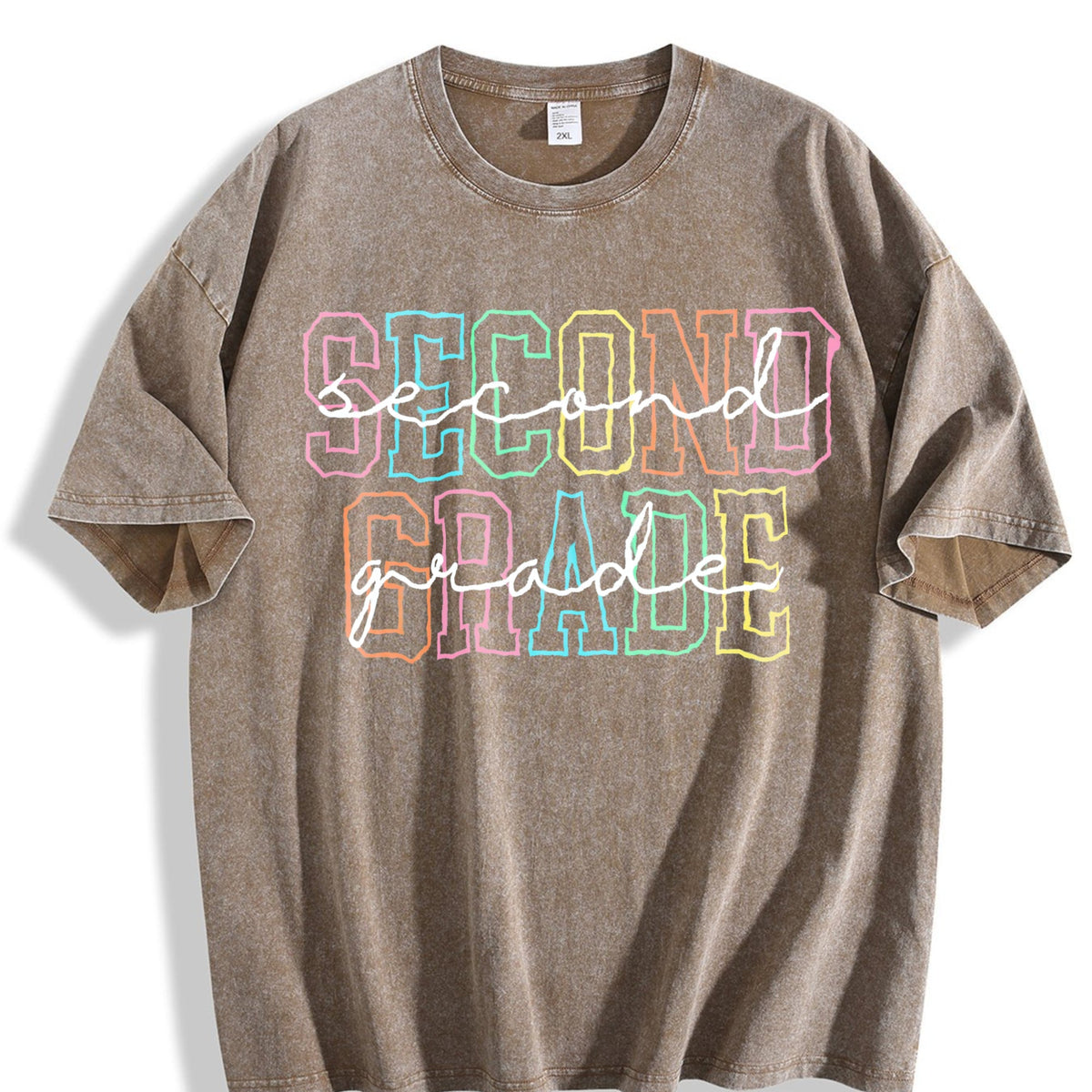 Second Grade Teacher Vintage Washed T-Shirt product image 3