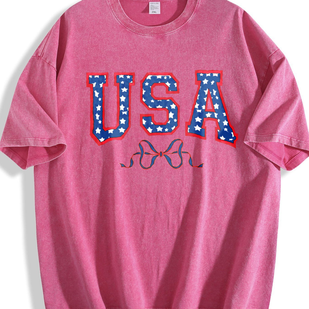 USA Bow Coquette Vintage Washed T-Shirt product image 7