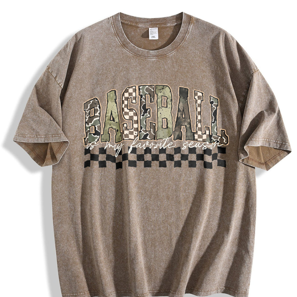 Camo Baseball Mama Coquette Military Vintage Washed T-Shirt product image 3