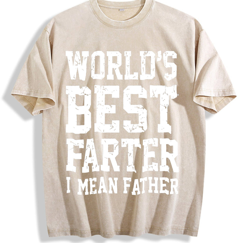 World Best Farter I Mean Father Vintage Washed T-Shirt product image 1