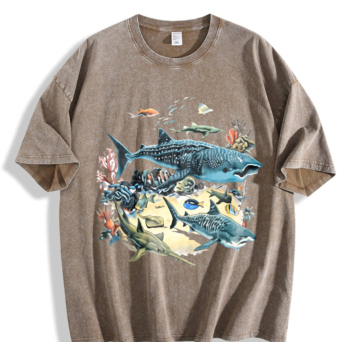Marine Biology Ocean Sharks Illustration Boxy - - - Sea product image 3