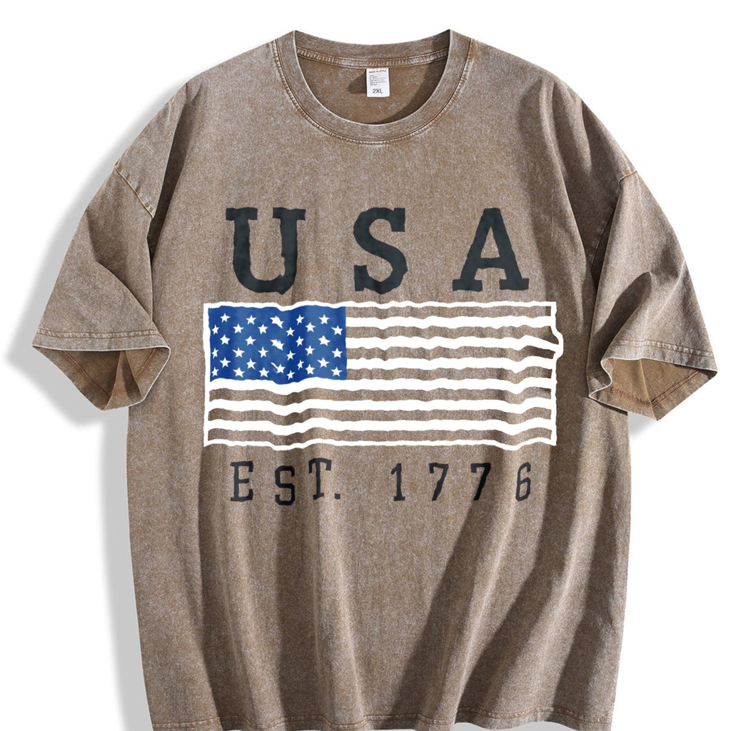 USA Flag Vintage Washed T-Shirt product image 3
