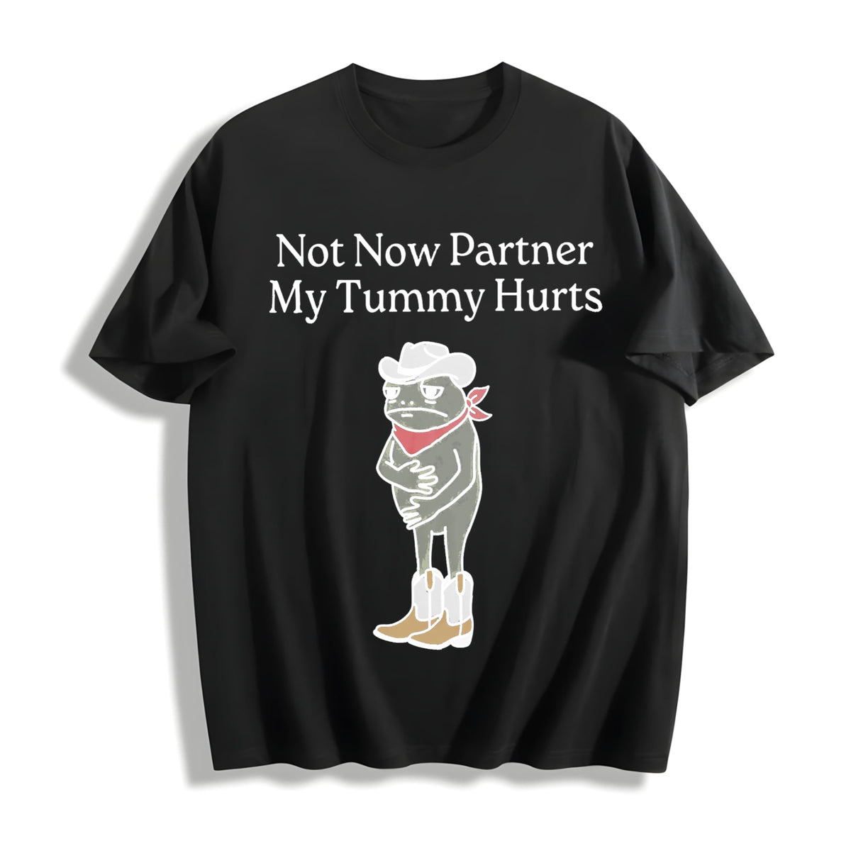 Not Now Partner My Tummy Hurts Cotton T-Shirt product image 1