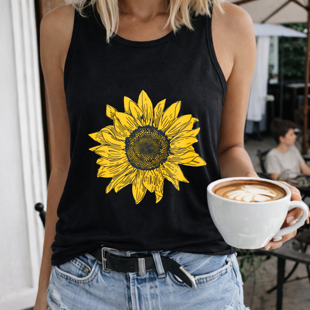 Bright Yellow Sunflower Women's Tank Top