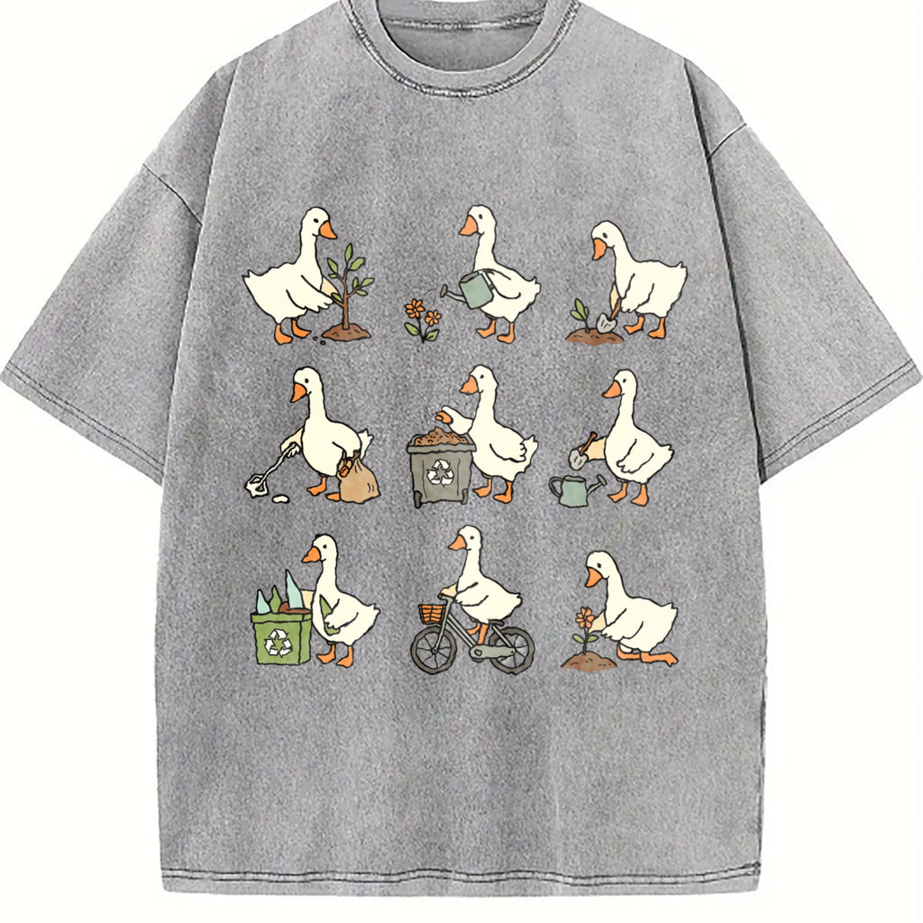 Earth Day Goose Vintage Washed T-Shirt product image 4