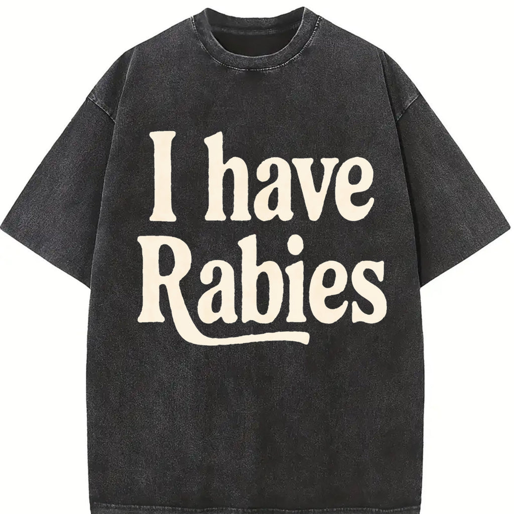 Rabies Theme Vintage Washed T-Shirt product image 2