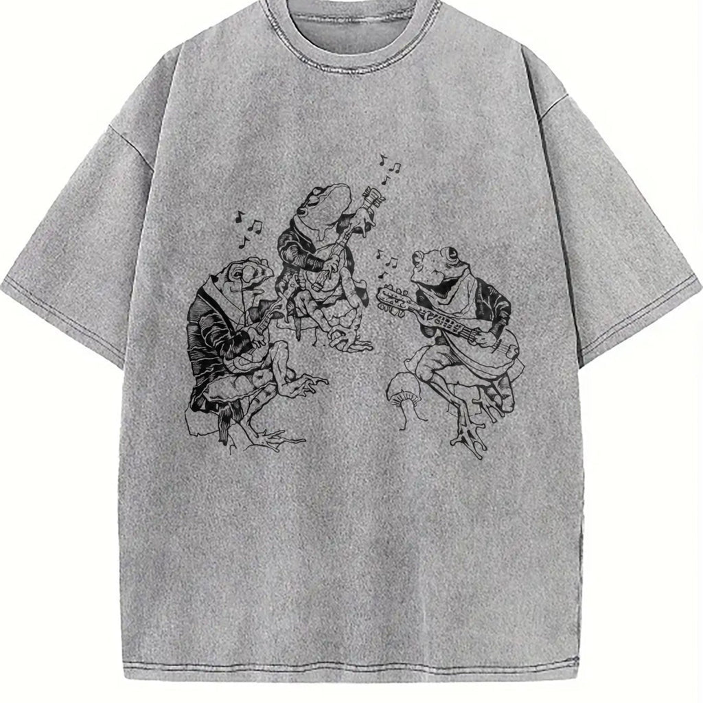 Frog Musicians 90s Vintage Washed T-Shirt product image 5