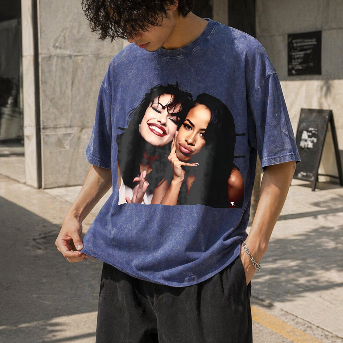Selena And Aaliyah Vintage Washed T-Shirt product image 8