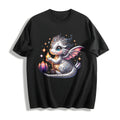 Silvery-gray Little Dragon With Exquisite Cotton T-Shirt product image 1