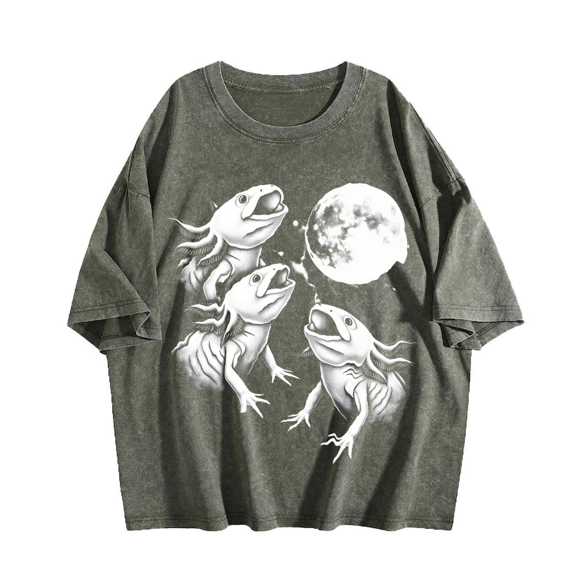Axolotl Moon Vintage Washed T-Shirt product image 4