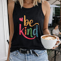 Be Kind Rainbow Lettering Women's Tank Top