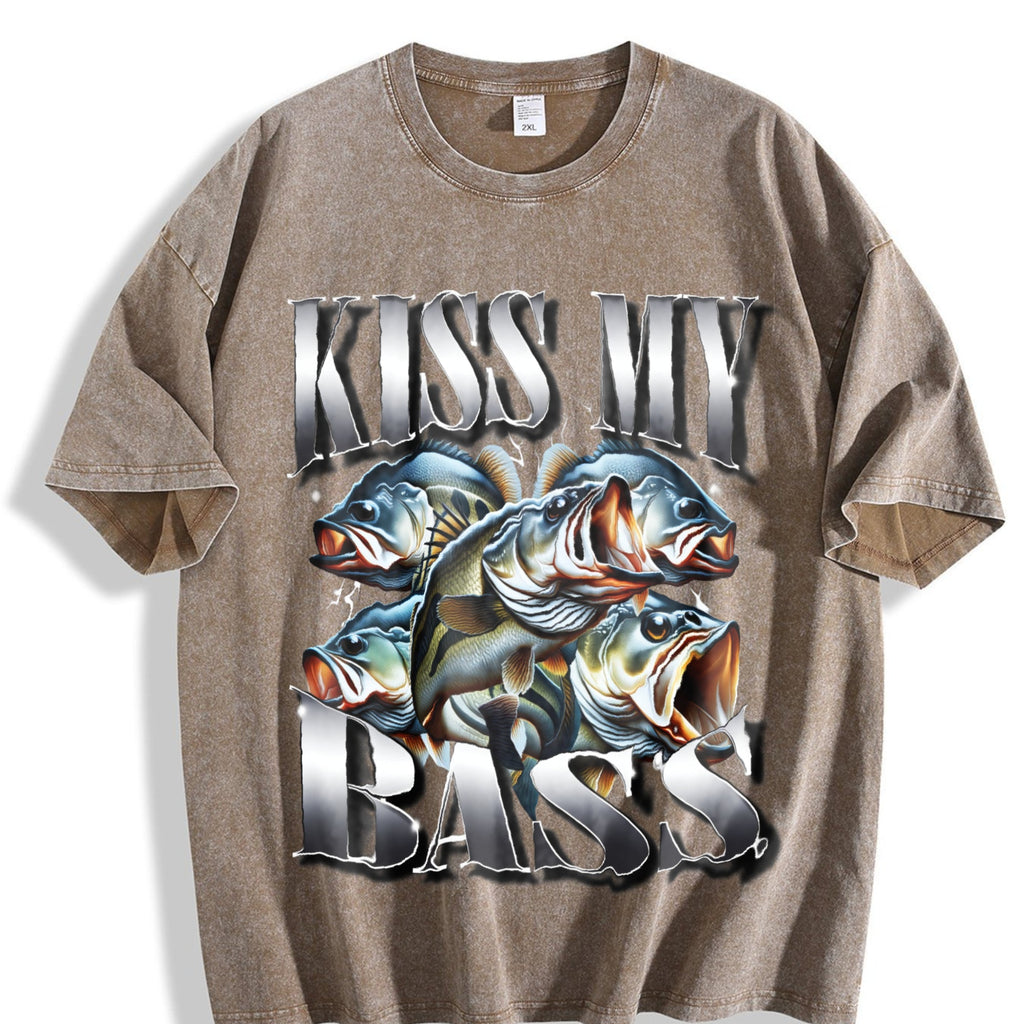 Kiss My Bass 90s Bootleg Rap Vintage Washed T-Shirt product image 3