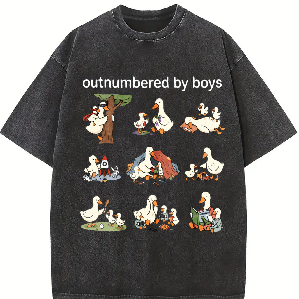 Outnumbered By Boys Goose Vintage Washed T-Shirt product image 2