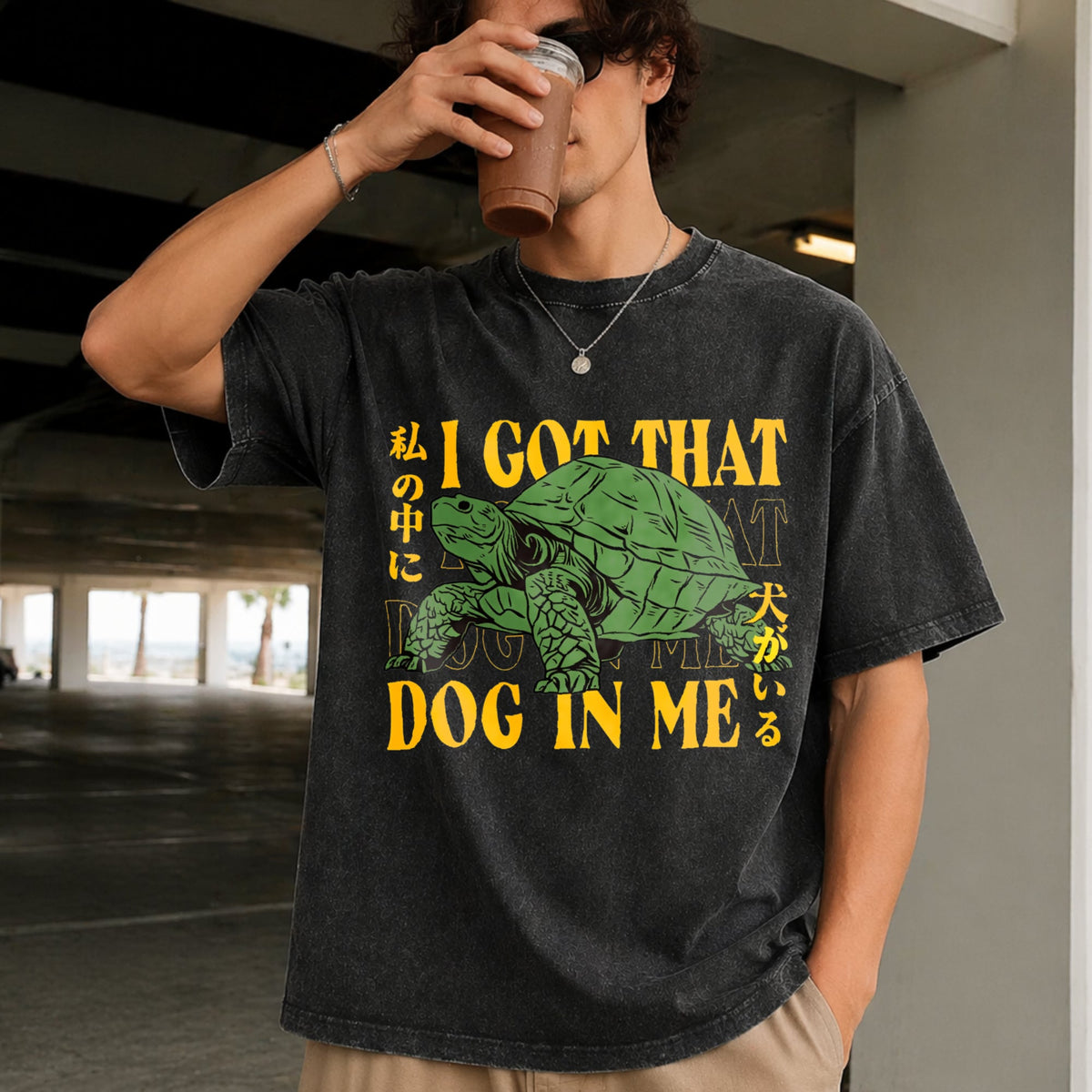 Turtle I Got That Dog In Me Vintage Washed T-Shirt product image 2