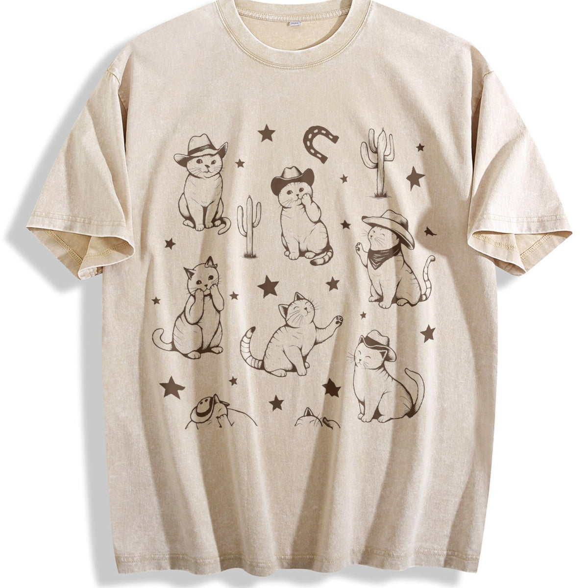 Cowboy Cats And Kittens Western Vintage Washed T-Shirt product image 1