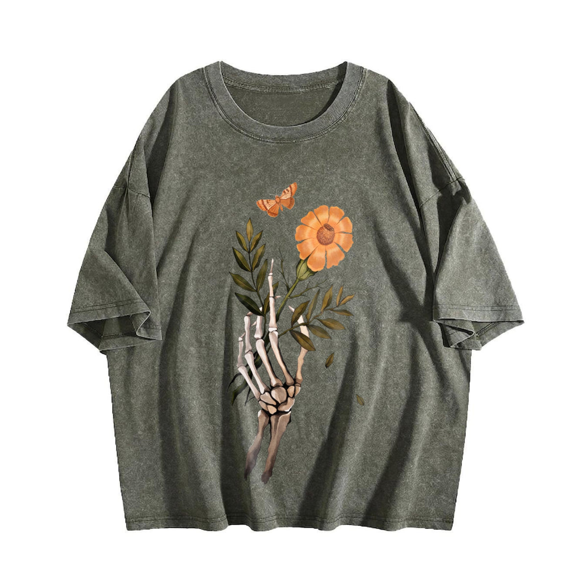 Fitting With A Skull And Drop Shoulders Vintage Washed product image 4