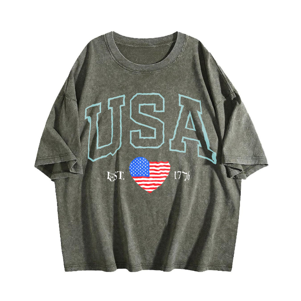 USA Flag Vintage Washed T-Shirt product image 4