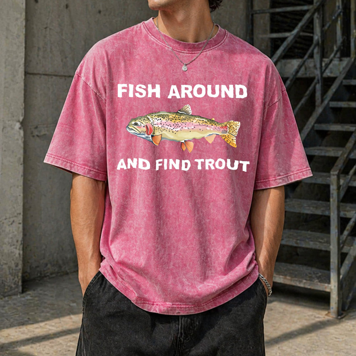 Fish Around And Find Trout Vintage Washed T-Shirt product image 7