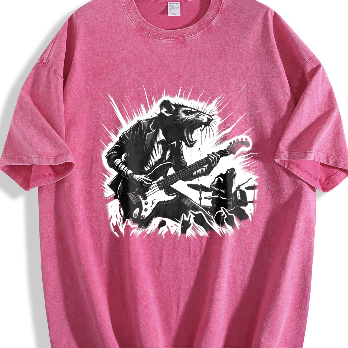 Crazy Rocker Rat 90s Vintage Washed T-Shirt product image 7