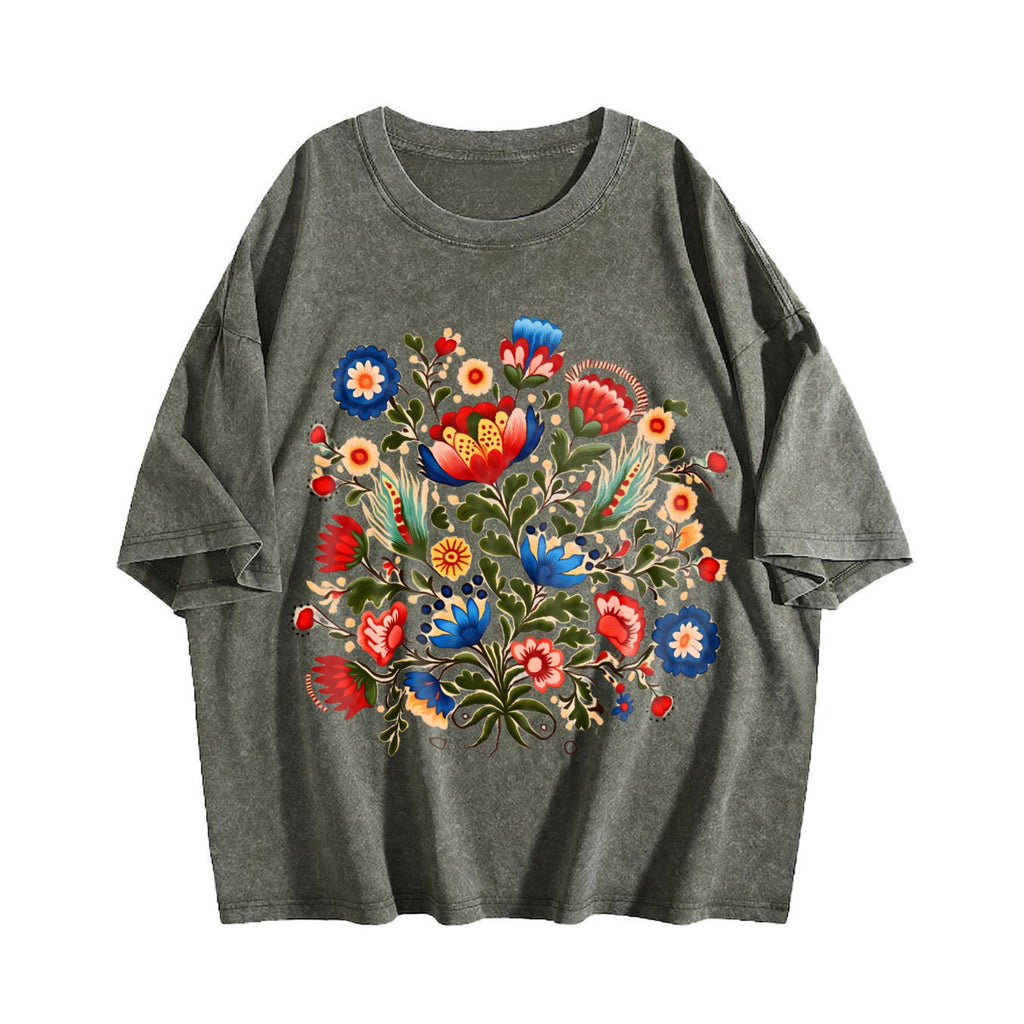 Folk Art A Bohemian With Faux Floral And Vintage Washed product image 4