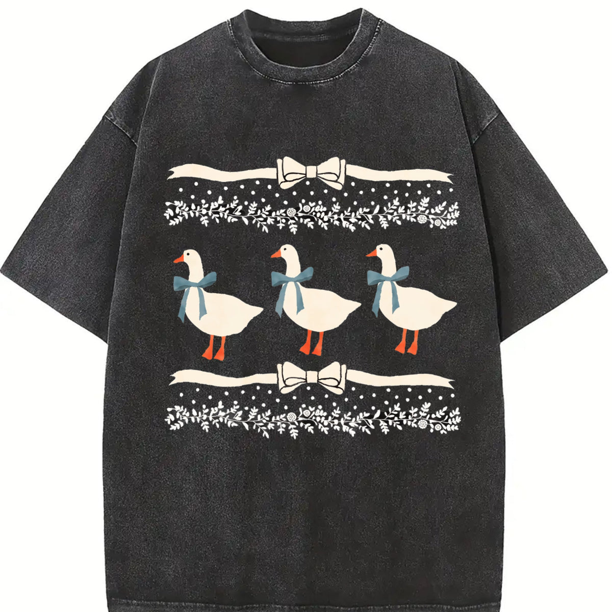 1980s Blue Ribbon Goose With Hearts Ugly Vintage Washed product image 2