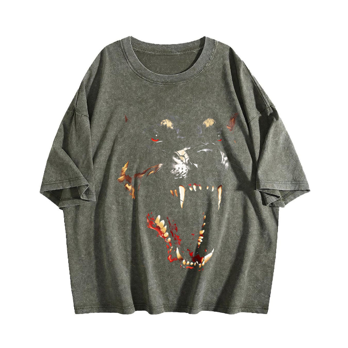 Pure A Wolf Head This Black Vintage Washed T-Shirt product image 4