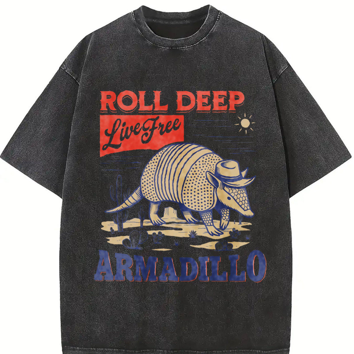 Armadillo Western Vintage Washed T-Shirt product image 2