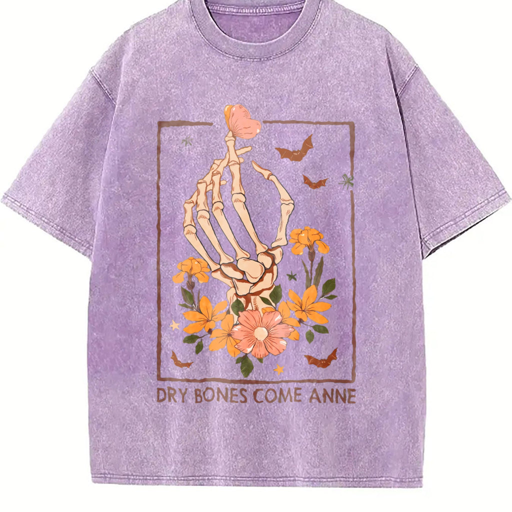 Y2K A Skeleton Hand Grasping A Heart And Flowers Vintage product image 6