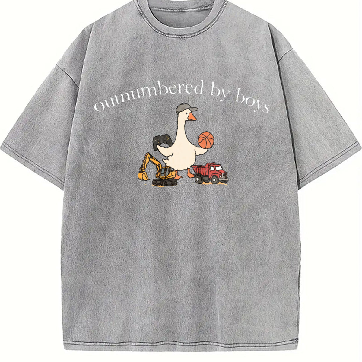 Outnumbered By Boys Vintage Washed T-Shirt product image 4