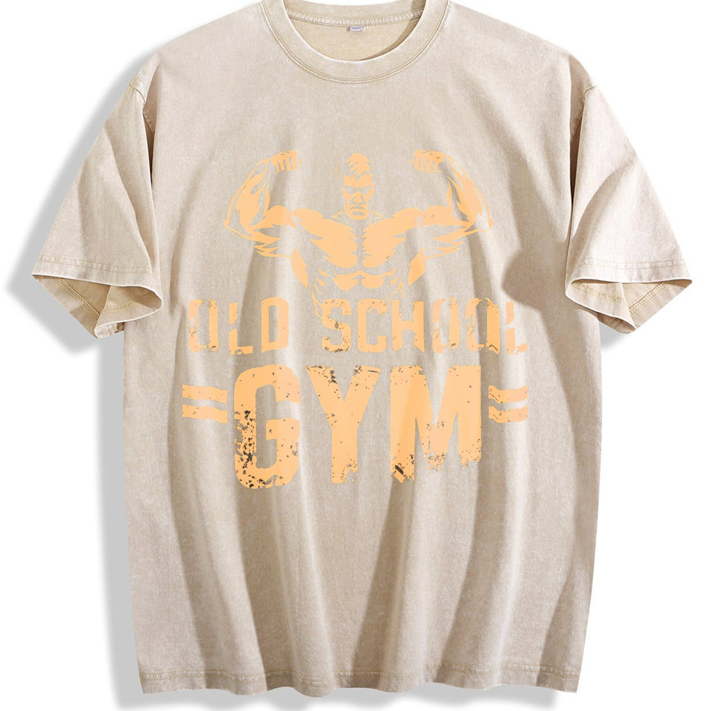 Old School Gym Muscle Hunk Biceps Display Vintage Washed product image 1
