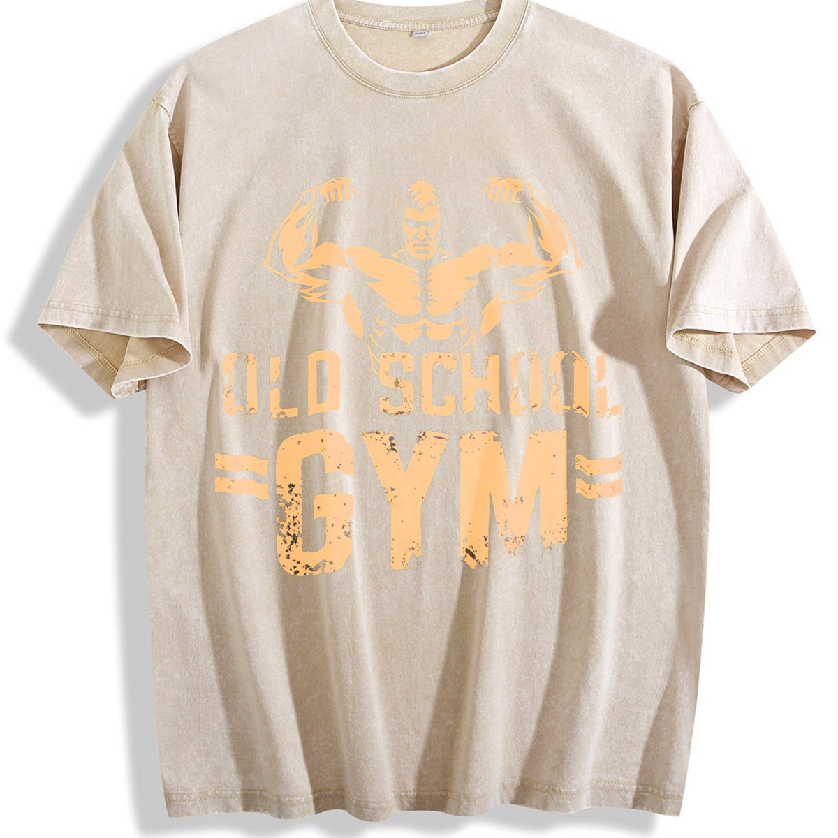 Old School Gym Muscle Hunk Biceps Display Vintage Washed product image 1