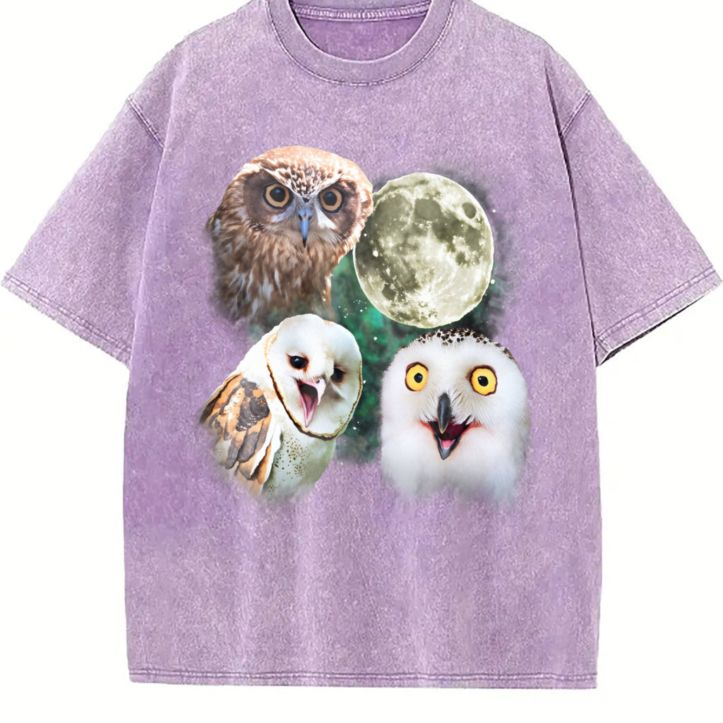 Three Owls Funny Vintage Washed T-Shirt product image 6