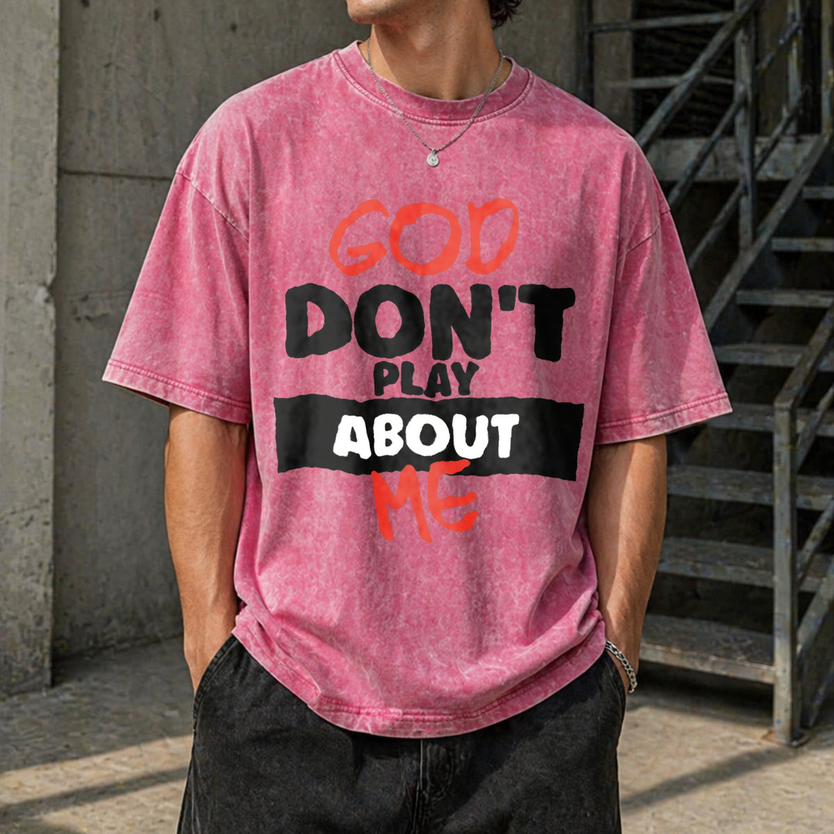 God Don't Play About Me Vintage Washed T-Shirt product image 7